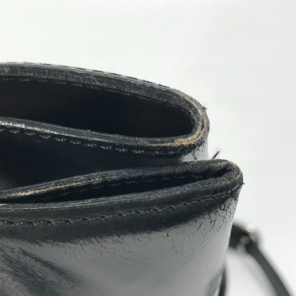 CARTIER Leopard print PANTHERE Shoulder Bag Leather Black/Silver - Picture 10 of 16